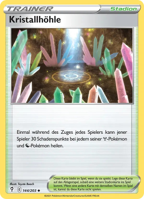 Kristallhöhle — Drachenwandel 144 German Pokémon card