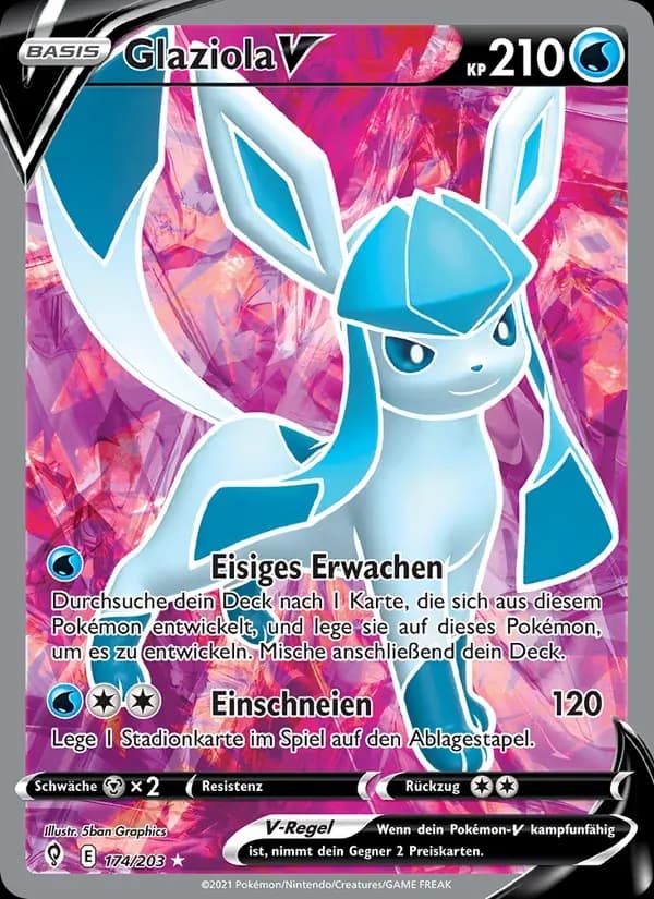 Glaziola V — Drachenwandel 174 German Pokémon card