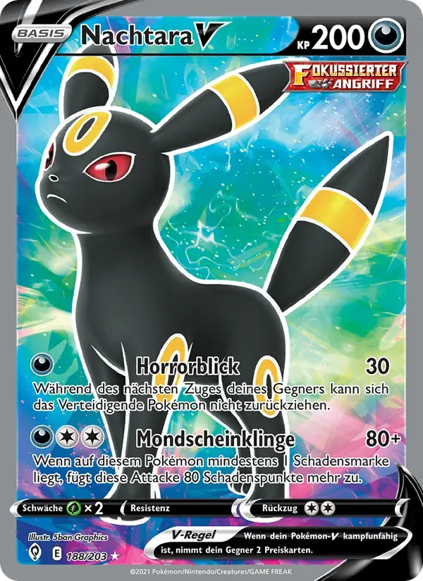 Nachtara V — Drachenwandel 188 German Pokémon card
