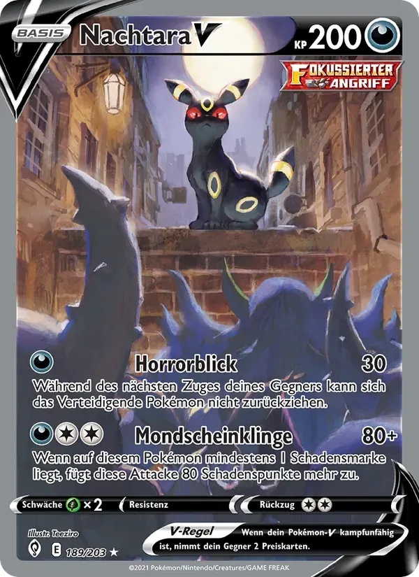 Nachtara V — Drachenwandel 189 German Pokémon card
