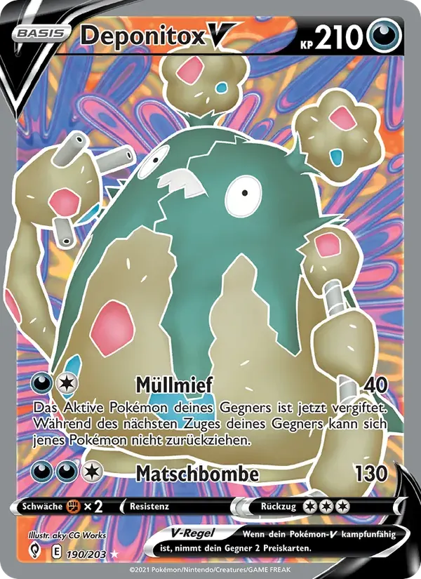 Deponitox V — Drachenwandel 190 German Pokémon card