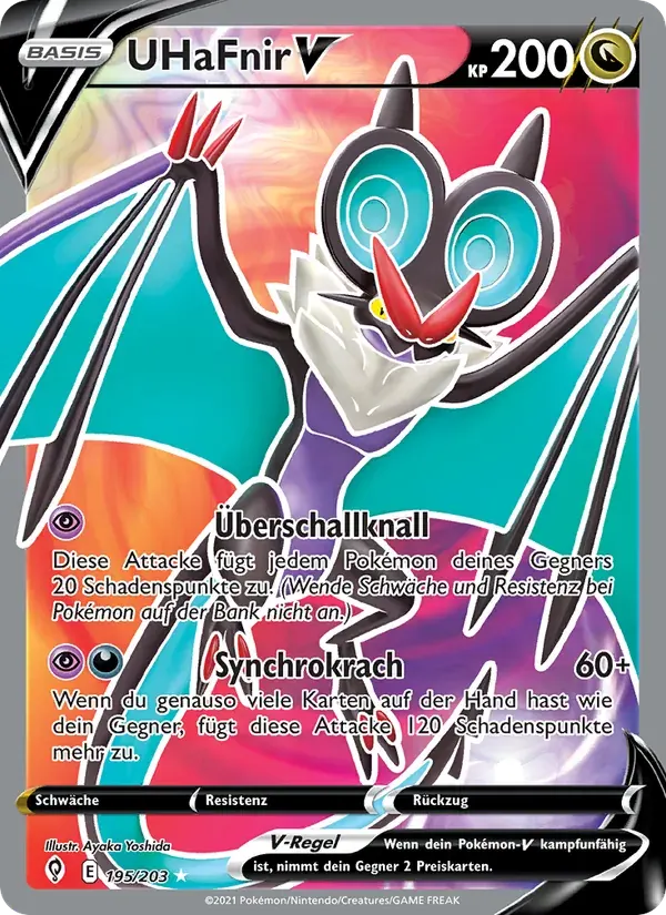UHaFnir V — Drachenwandel 195 German Pokémon card