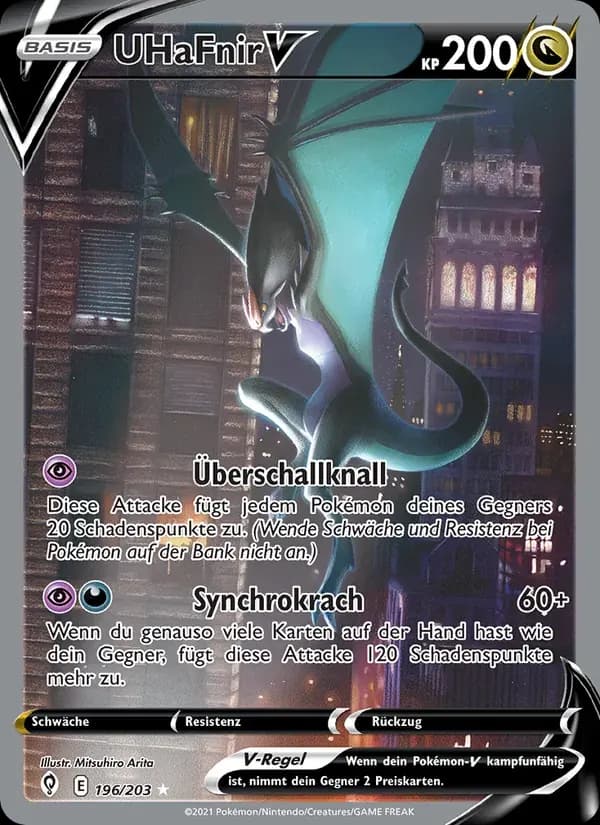 UHaFnir V — Drachenwandel 196 German Pokémon card