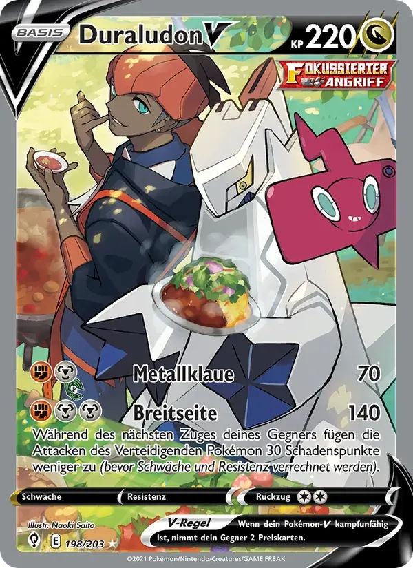 Duraludon V — Drachenwandel 198 German Pokémon card