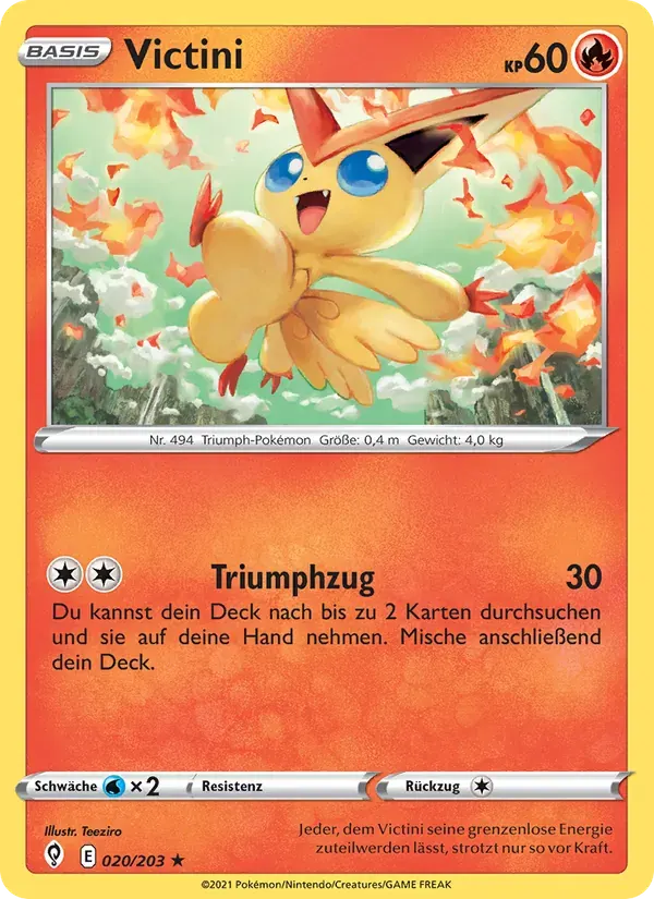 Victini — Drachenwandel 20 German Pokémon card