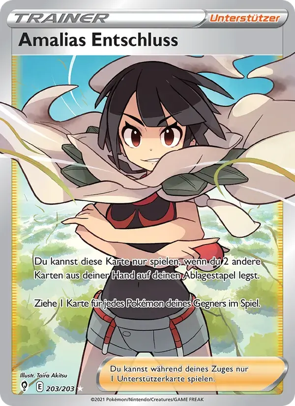 Amalias Entschluss — Drachenwandel 203 German Pokémon card