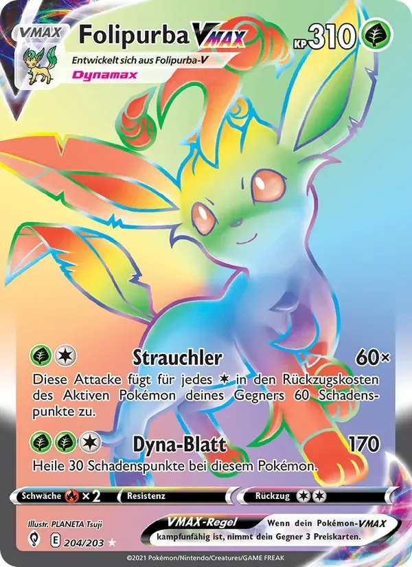 Folipurba VMAX — Drachenwandel 204 German Pokémon card