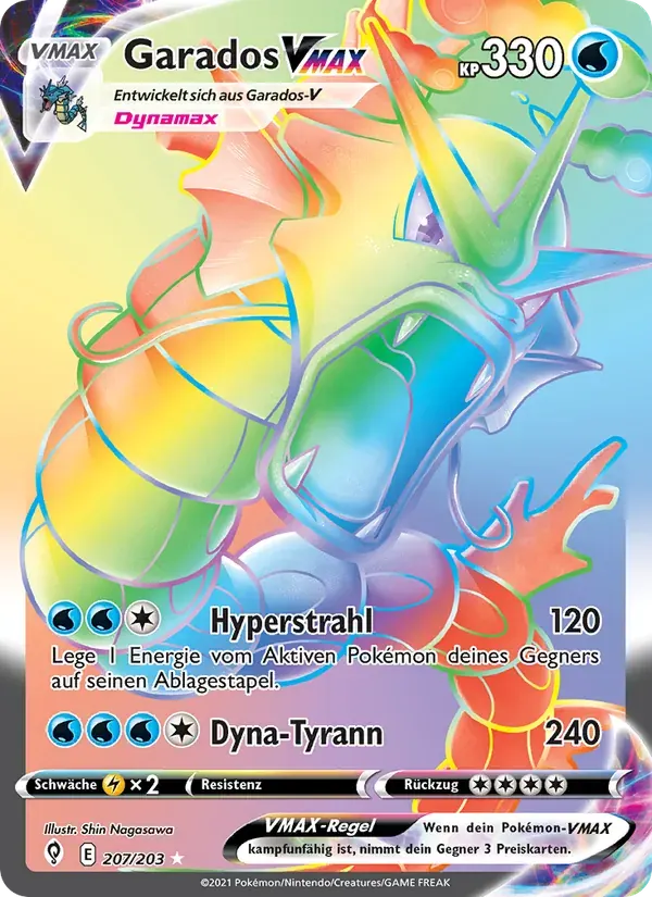 Garados VMAX — Drachenwandel 207 German Pokémon card