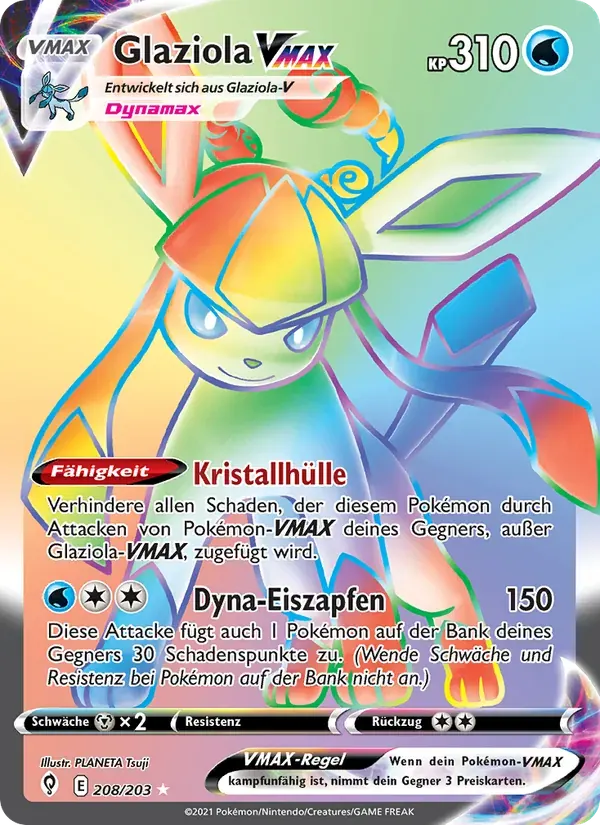 Glaziola VMAX — Drachenwandel 208 German Pokémon card