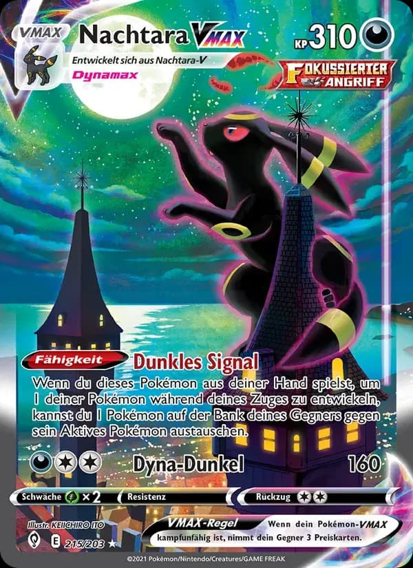Nachtara VMAX — Drachenwandel 215 German Pokémon card