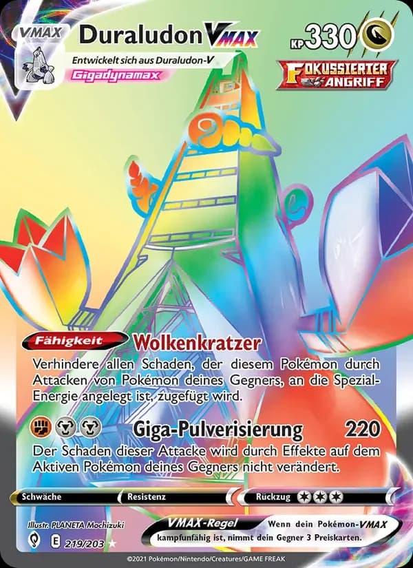 Duraludon VMAX — Drachenwandel 219 German Pokémon card