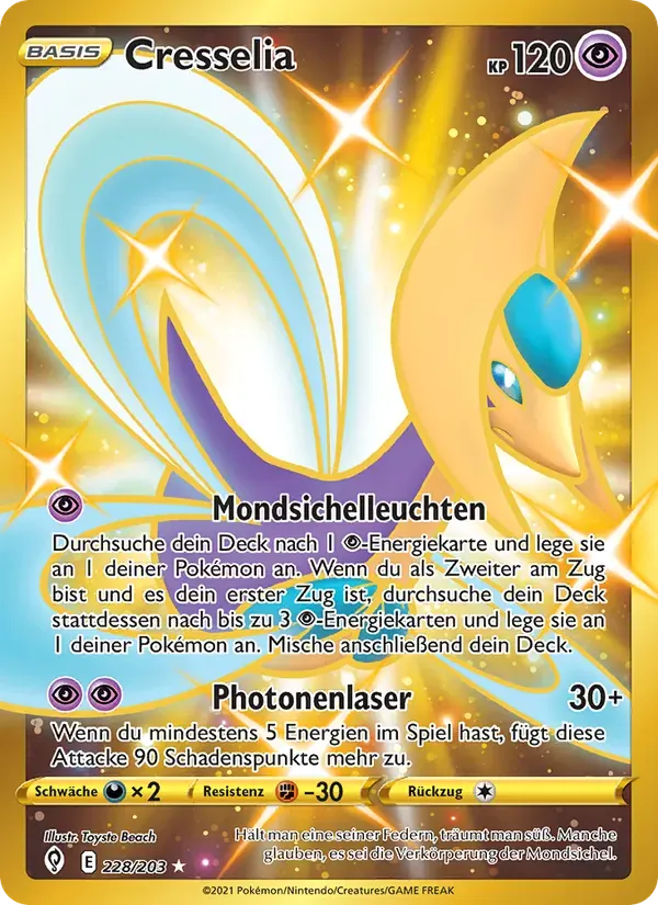 Cresselia — Drachenwandel 228 German Pokémon card
