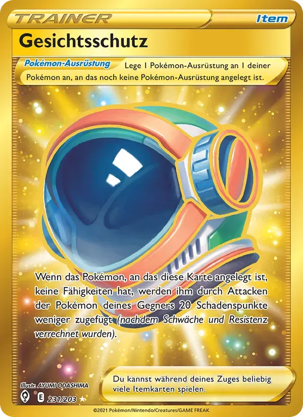 Gesichtsschutz — Drachenwandel 231 German Pokémon card