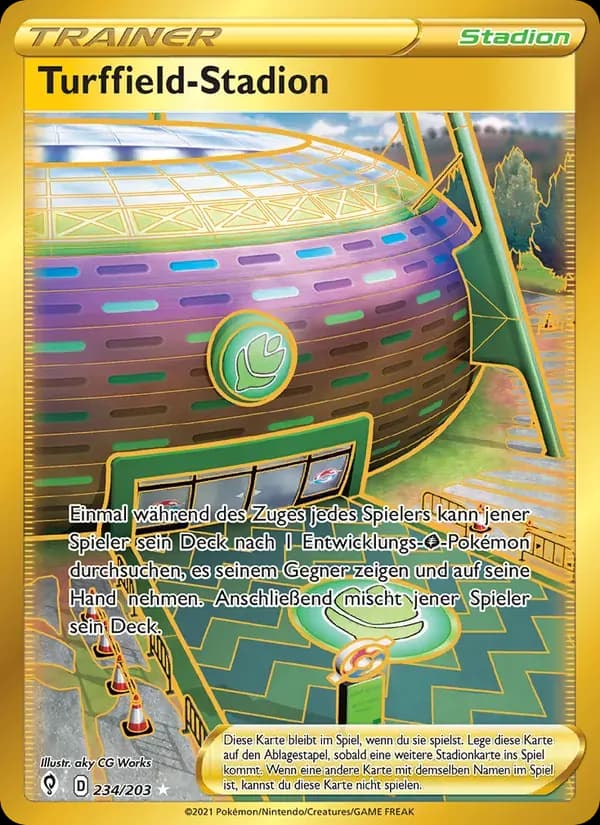 Turffield-Stadion — Drachenwandel 234 German Pokémon card