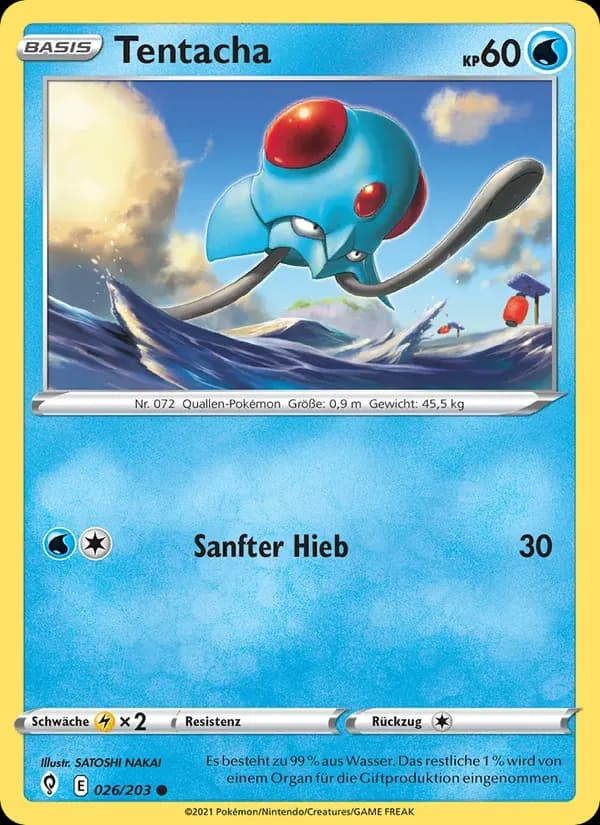 Tentacha — Drachenwandel 26 German Pokémon card