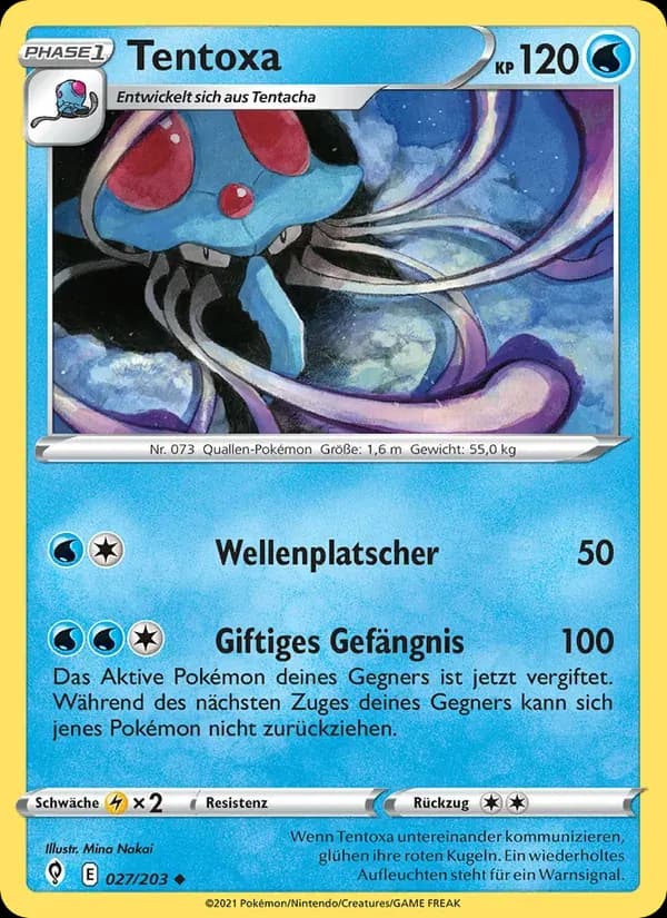 Tentoxa — Drachenwandel 27 German Pokémon card