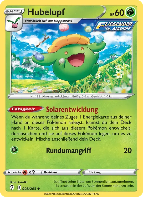 Hubelupf — Drachenwandel 3 German Pokémon card