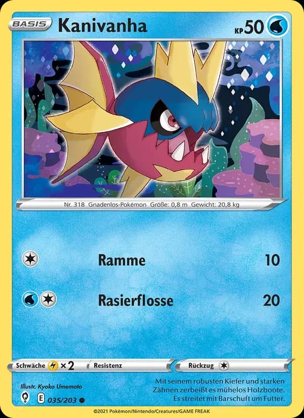 Kanivanha — Drachenwandel 35 German Pokémon card