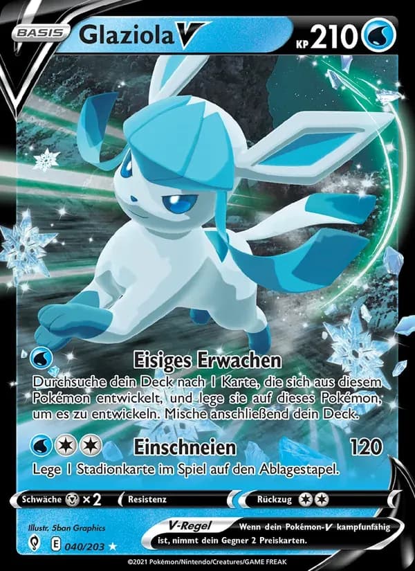 Glaziola V — Drachenwandel 40 German Pokémon card