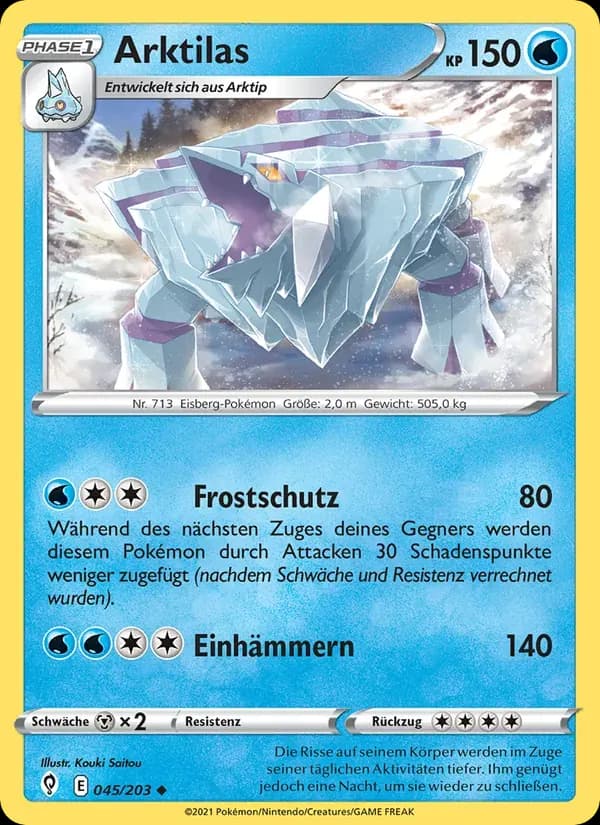 Arktilas — Drachenwandel 45 German Pokémon card
