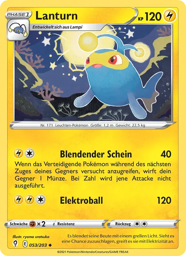 Lanturn — Drachenwandel 53 German Pokémon card
