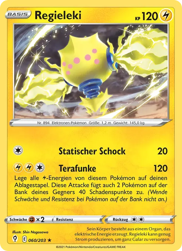Regieleki — Drachenwandel 60 German Pokémon card
