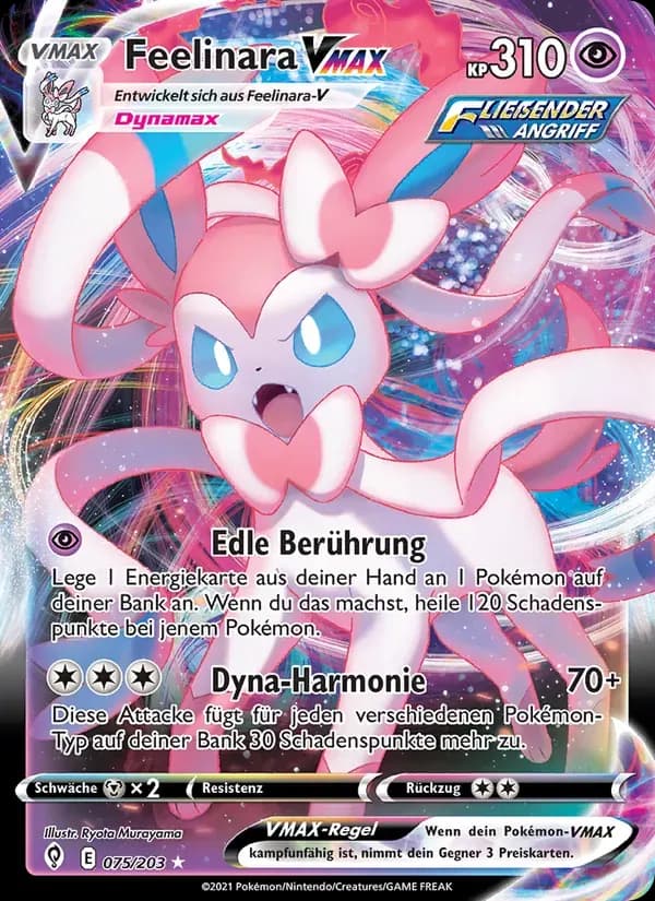 Feelinara VMAX — Drachenwandel 75 German Pokémon card