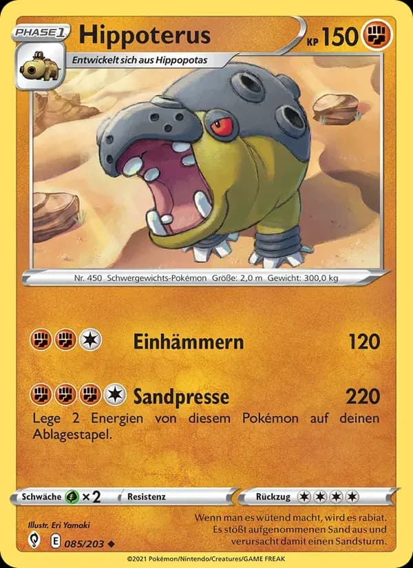 Hippoterus — Drachenwandel 85 German Pokémon card