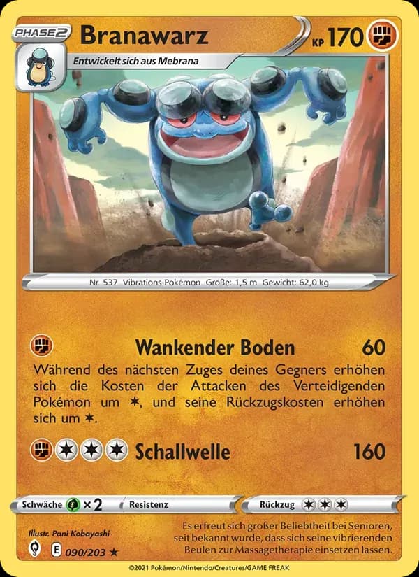 Branawarz — Drachenwandel 90 German Pokémon card