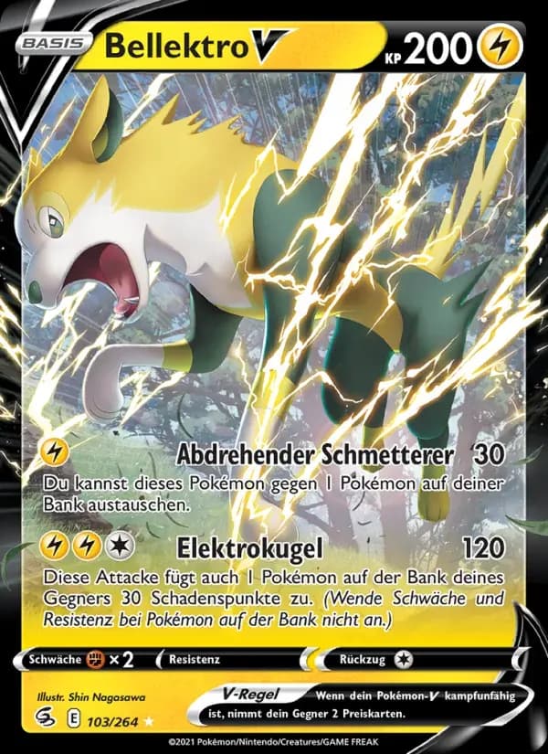 Bellektro V — Fusionsangriff 103 German Pokémon card