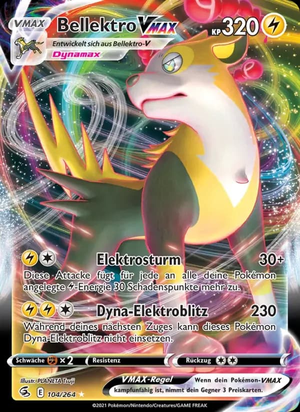 Bellektro VMAX — Fusionsangriff 104 German Pokémon card