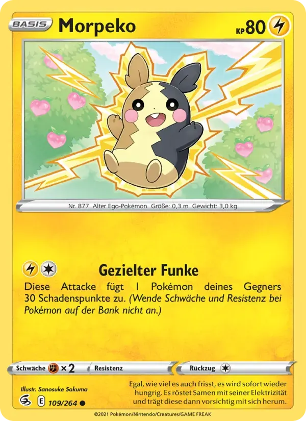 Morpeko — Fusionsangriff 109 German Pokémon card