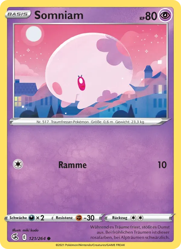 Somniam — Fusionsangriff 121 German Pokémon card