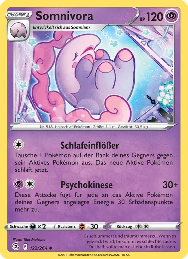 Somnivora — Fusionsangriff 122 German Pokémon card