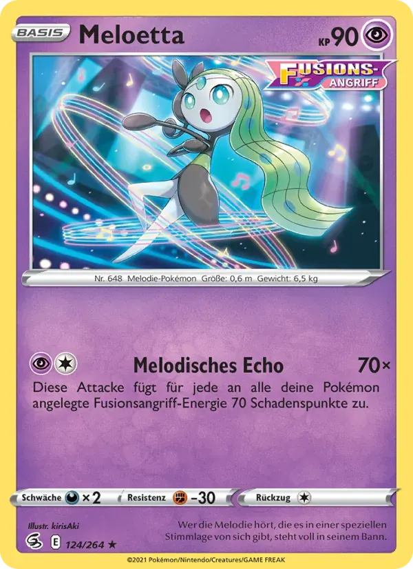 Meloetta — Fusionsangriff 124 German Pokémon card