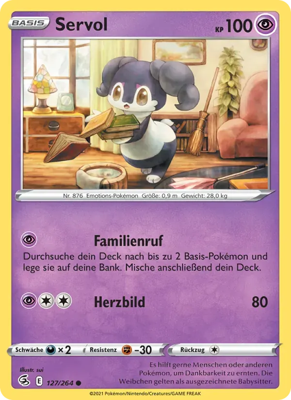 Servol — Fusionsangriff 127 German Pokémon card