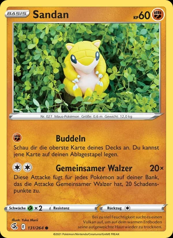 Sandan — Fusionsangriff 131 German Pokémon card