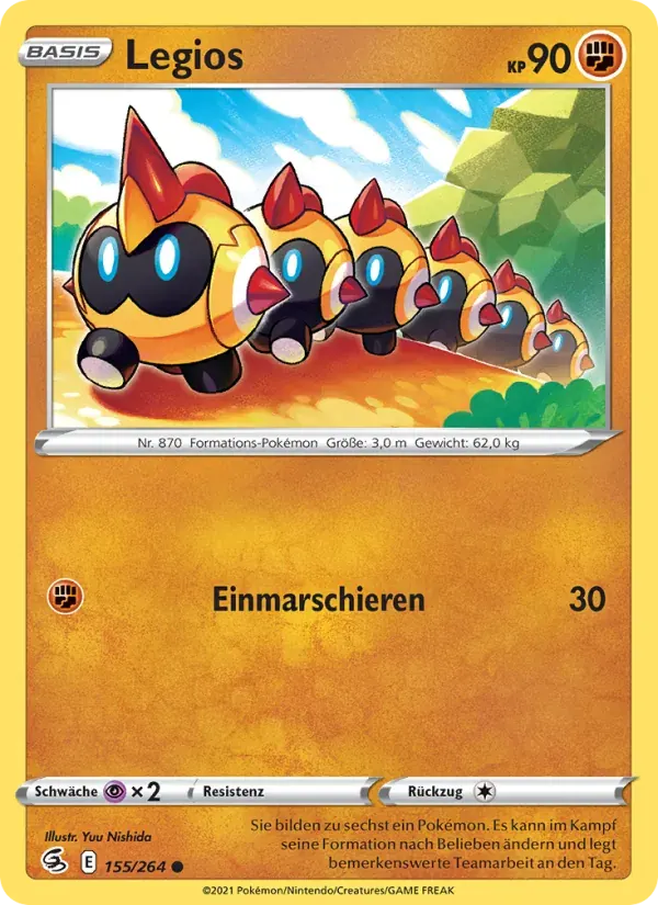 Legios — Fusionsangriff 155 German Pokémon card