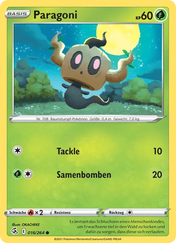 Paragoni — Fusionsangriff 16 German Pokémon card
