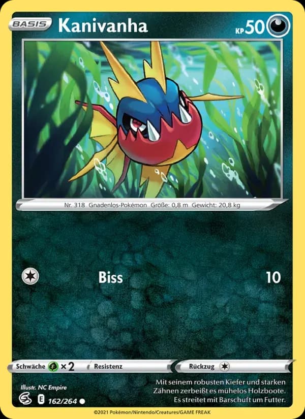 Kanivanha — Fusionsangriff 162 German Pokémon card
