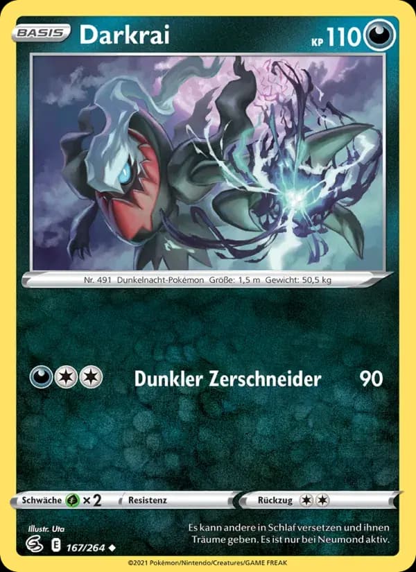 Darkrai — Fusionsangriff 167 German Pokémon card