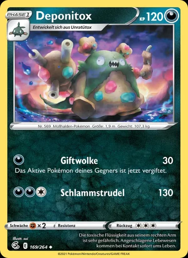 Deponitox — Fusionsangriff 169 German Pokémon card