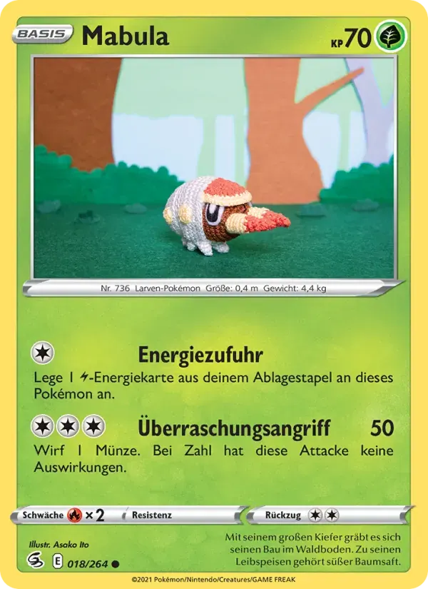 Mabula — Fusionsangriff 18 German Pokémon card