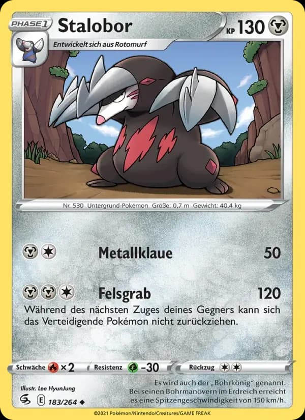 Stalobor — Fusionsangriff 183 German Pokémon card