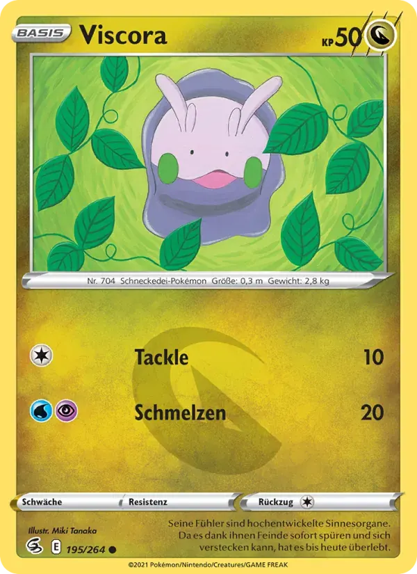Viscora — Fusionsangriff 195 German Pokémon card
