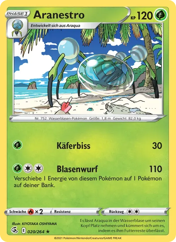 Aranestro — Fusionsangriff 20 German Pokémon card