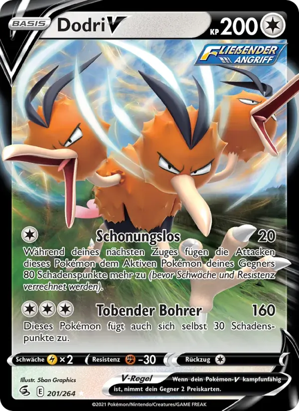 Dodri V — Fusionsangriff 201 German Pokémon card