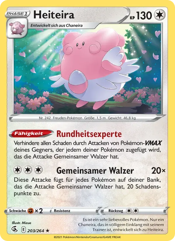 Heiteira — Fusionsangriff 203 German Pokémon card