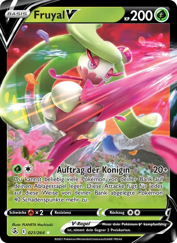 Fruyal V — Fusionsangriff 21 German Pokémon card