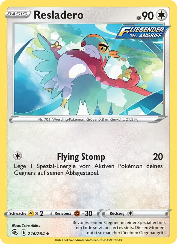 Resladero — Fusionsangriff 216 German Pokémon card